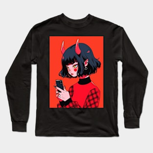 Demon anime girl Long Sleeve T-Shirt